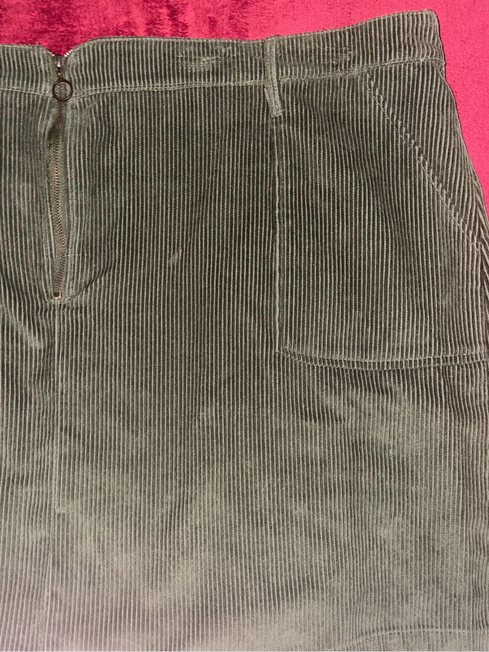 Live 4 Truth Corduroy Mini Skirt in Hunter Green - Picture 2 of 4